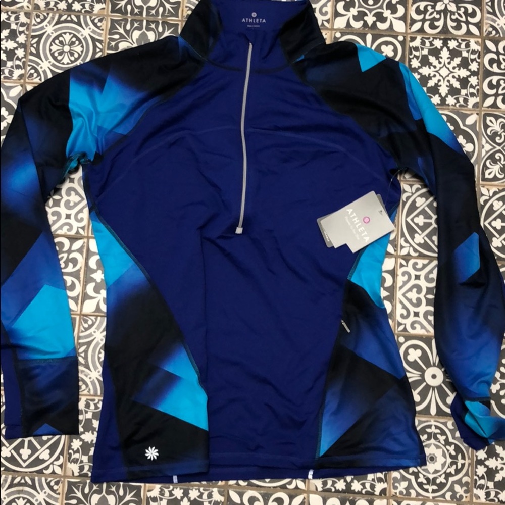NWT Athleta Running Wild 1/2 zip